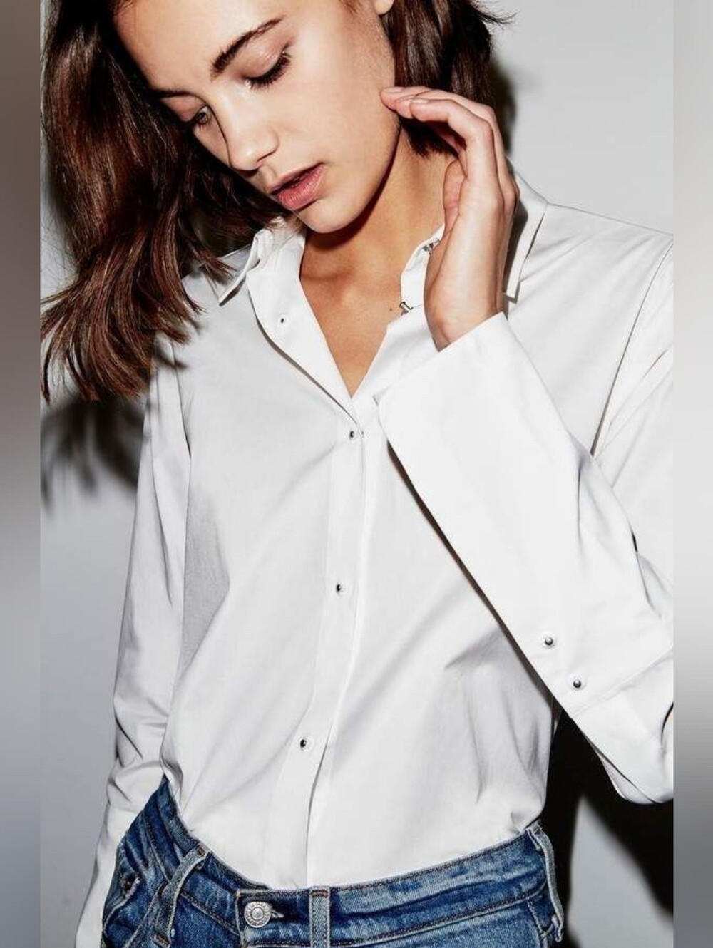 Misha Nonoo Husband Shirt Linen White